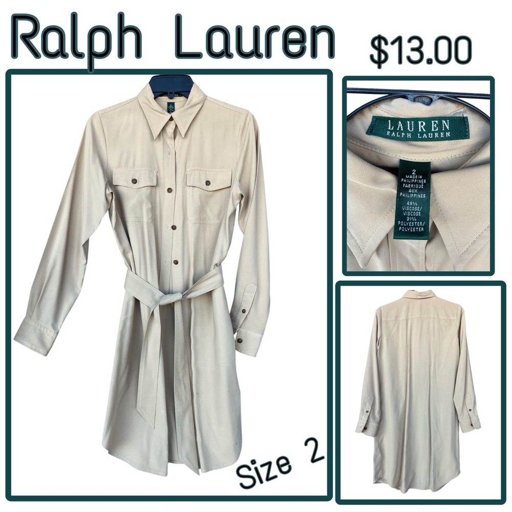 Ralph Lauren Cream Dress Shirt Long Sleeves